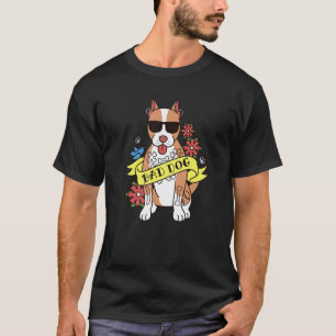 T-shirt Tattoo de chien méchant drôle Pit Bull Dog