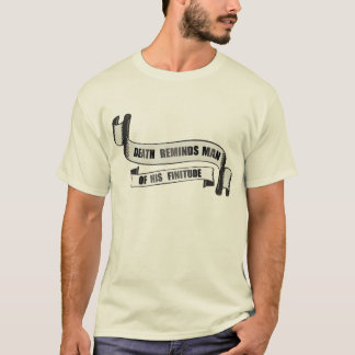 T-shirt tattoo death reminds man of his finitude banderole