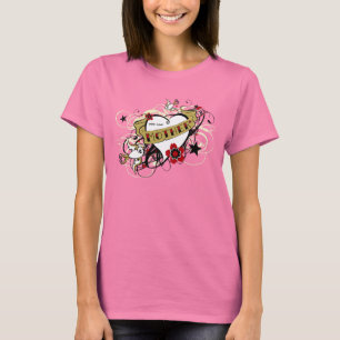 T-shirt Tattoo MOM Coeur et hirondelle