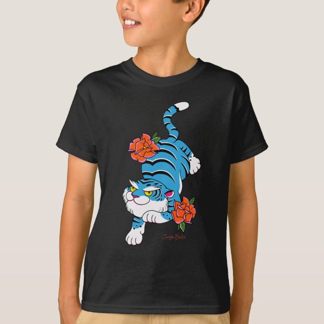 T-shirt Tattoo Tiger unisex chemise enfant (Devant)