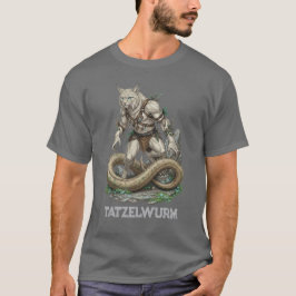 T-shirt Tatzelwurm Alpine Dragon Art - Mythic Cat Serpent