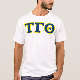 T-shirt Tau Gamma Theta Lettres - Blanc