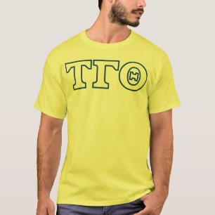 T-shirt Tau Gamma Theta Lettres - Plan bleu
