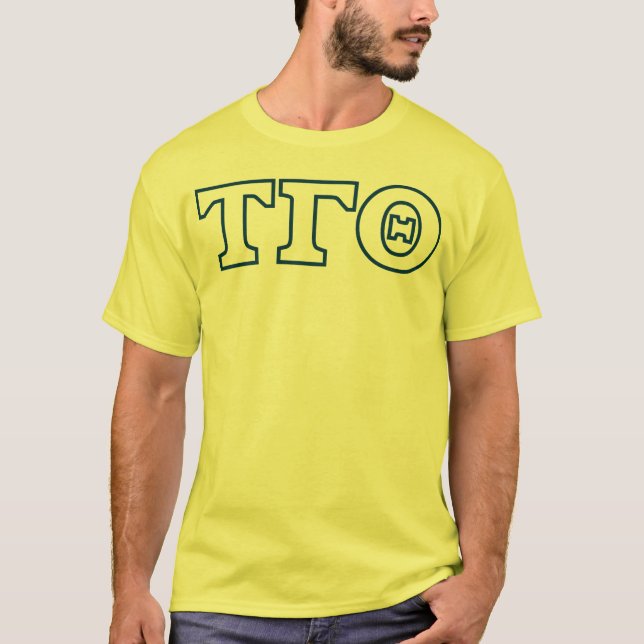 T-shirt Tau Gamma Theta Lettres - Plan bleu (Devant)