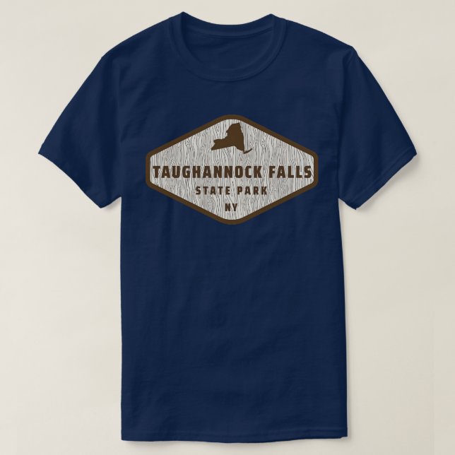 T-shirt Taughannock Falls State Park New York Tree Log Tex (Design devant)