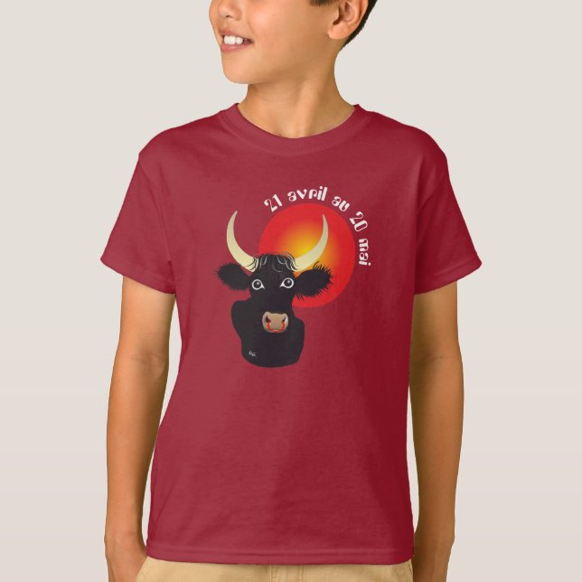 T-shirt Taureau 21 avril au 20 mai (Devant)
