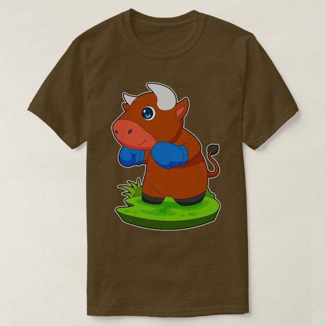 T-shirt Taureau Boxer Gants de boxe Boxe (Design devant)