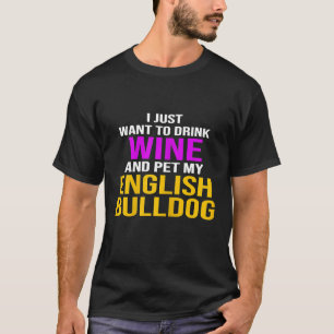 T-shirt Taureau féminin Je veux juste boire du vin et care