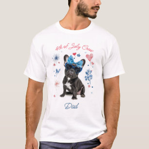 T-shirt Taureau français patriotique 4 juillet jumelage fa