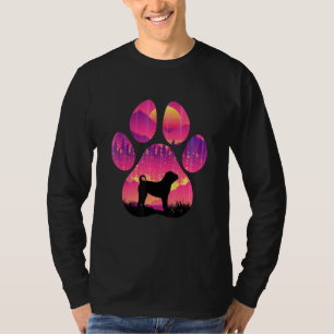 T-shirt Taureau Pei Patte Maman Papa Chien Femmes Hommes