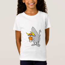 taureau T-Shirtgray avec une bague dans le nez.