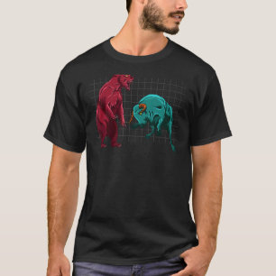 T-shirt Taureau Vs Bear Crypto Graphique Analyse Cryptomon