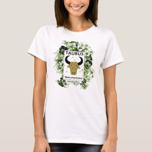 T-shirt Taureau Zodiaque Maître du Destin Art Floral