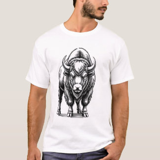 T-shirt Tauro Sombre de Lignes Intriquées 01
