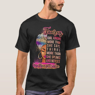 T-shirt Taurus Girl Afro Melanin Queen Anniversaire pour N