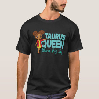 T-shirt Taurus Girl Black Queen Black Women Afro Zodiac