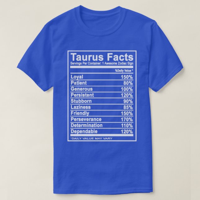 T-shirt Taurus Taurus taurus faits (Design devant)
