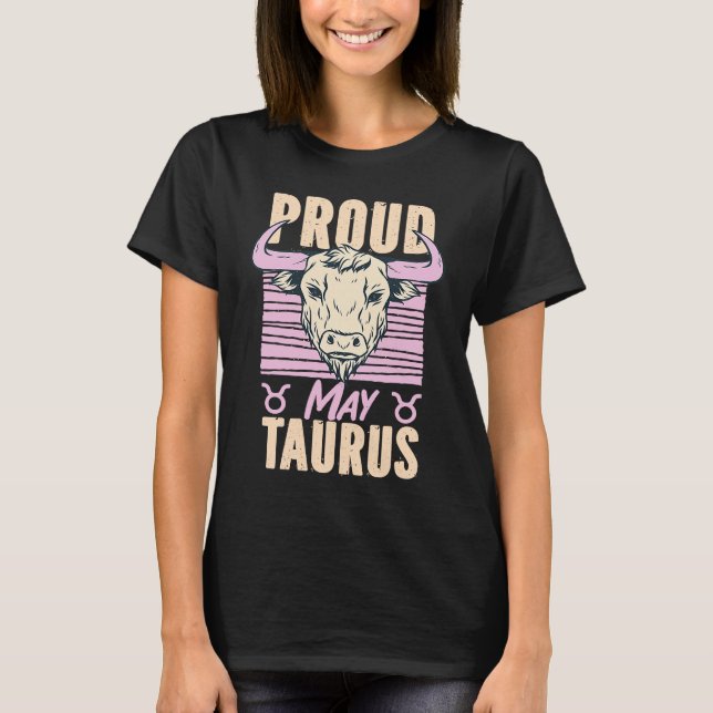 T-shirt Taurus Zodiac Proud May Taurus (Devant)