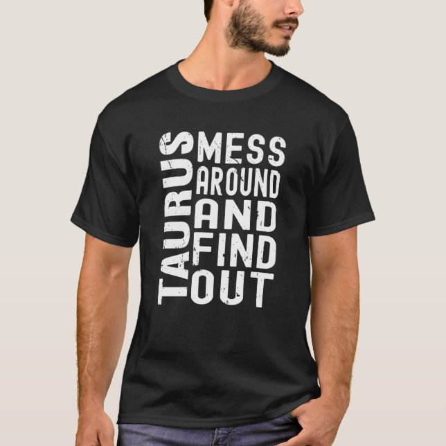 T-shirt Taurus Zodiac Sign Astrological Astrology Mess Aro (Devant)
