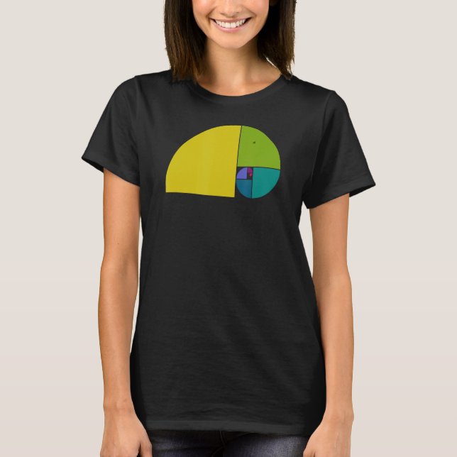 T-shirt Taux d'or Eléphant Fibonacci Spirale 1 Fan F (Devant)