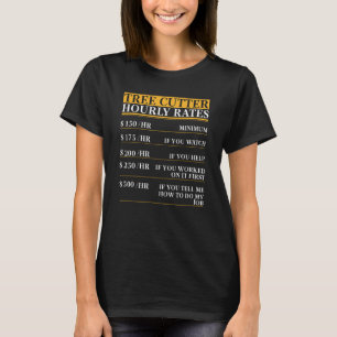 T-shirt Taux horaire de coupe d'arbre disant
