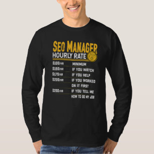T-shirt Taux horaire de responsable SEO