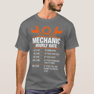 T-shirt Taux horaire mécanique amusant Taux horaire Cadeau