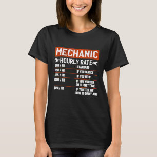 T-shirt Taux Horaire Mécanique Pour Mécanique Classique