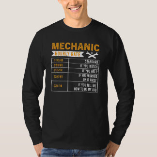 T-shirt Taux horaire mécanique Taux de travail Mécanique