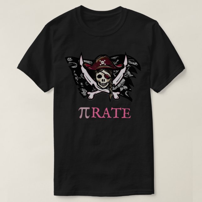 T-shirt Taux PI Pirate Funny Cool Math Geek Nerd Cadeau (Design devant)