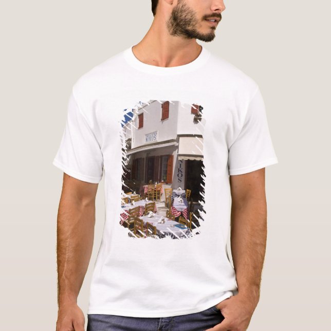 T-shirt Taverna Nikos, Mykonos, îles des Cyclades, Grèce (Devant)