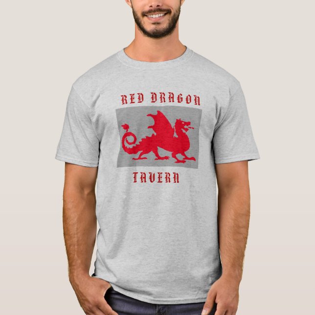T-shirt taverne rouge de dragon (Devant)