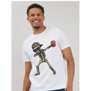 T-shirt Taxe papa Frites françaises squelette Dabbing pour