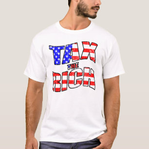 T-shirt Taxes sur les riches avec Chemise Drapeau Américai