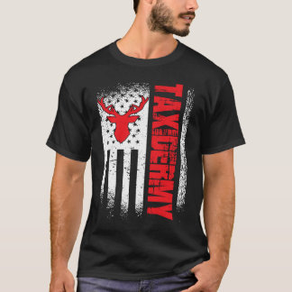 T-shirt Taxidermiste Drapeau américain Cerf Taxidermie