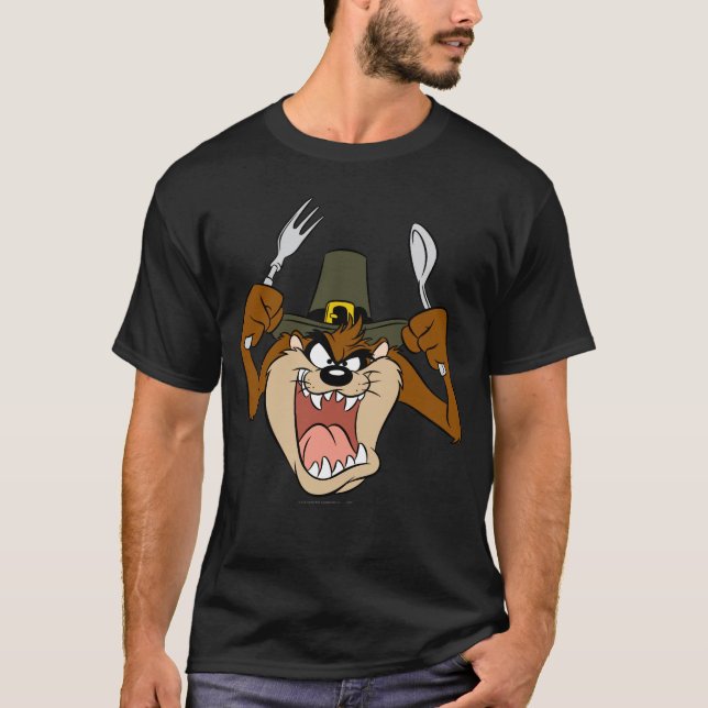 T-shirt TAZ™ Pèlerin Thanksgiving en couleur (Devant)