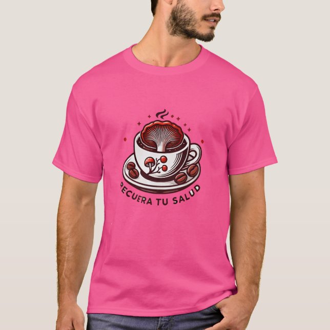 T-shirt Taza de Caf con Ganoderma retro (Devant)