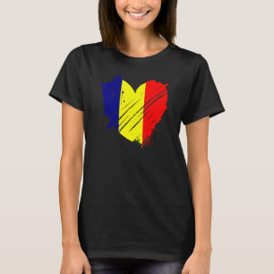 T-shirt Tchad Drapeau J'Aime Le Tchad C'Est Dans Mon Adn P