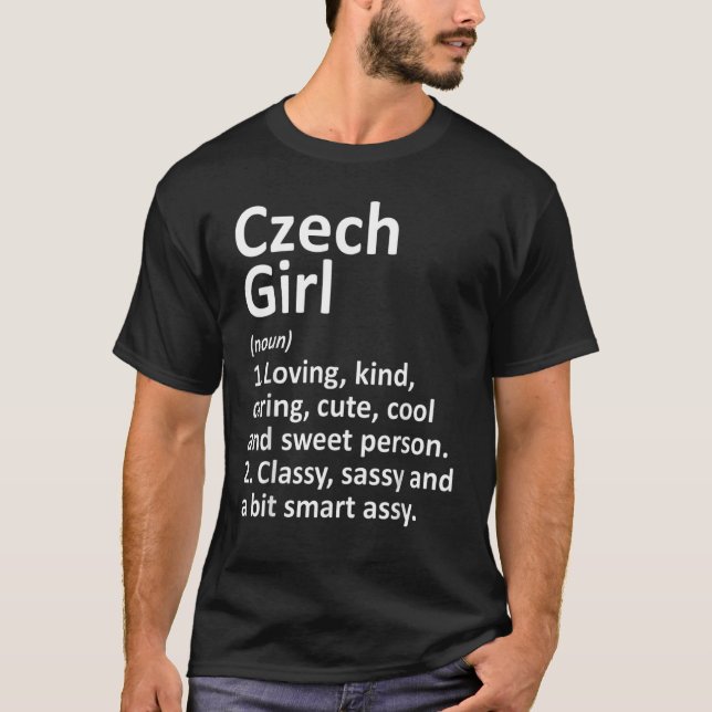 T-shirt TCHÈQUE FILLE RÉPUBLIQUE TCHÈQUE Pays Racines Desc (Devant)