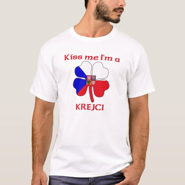 T-shirt Tchèques personnalisés m'embrassent que je suis (Devant)