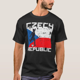 T-shirt Tchéquie Football Football Fan Jersey Drapeau Cze