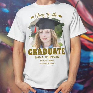 T-shirt Tchin au diplômé - Photo personnalisée avec nom et