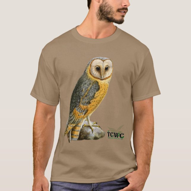 T-shirt TCWC - Cru de hibou de grange avec le logo (Devant)