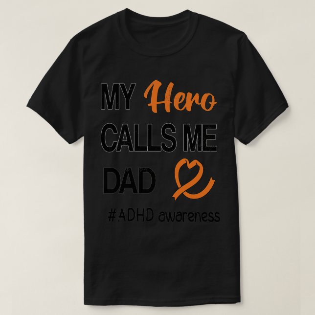 T-shirt TDAH Papa Attention Déficit de sensibilisation (Design devant)