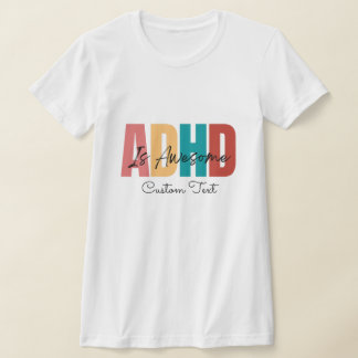 T-shirt TDAH Texte personnalisé Santé mentale personnalisé