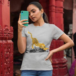 T-shirt Te graphique à la mode de Cheetah