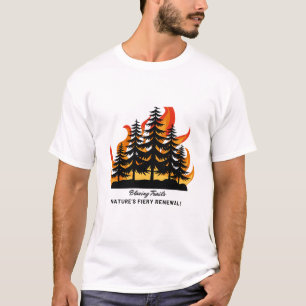 T-shirt Te graphique de feu de forêt en gras