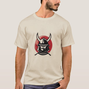 T-shirt Te graphique du casque japonais Samurai