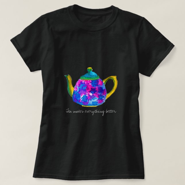 T-shirt Tea Rend tout meilleur devis théière (Design devant)