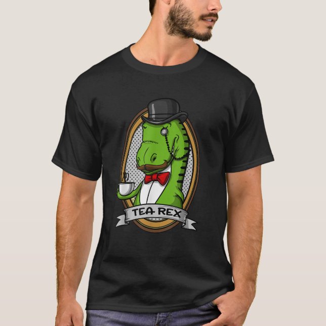 T-shirt Tea Rex Dinosaur T Rex Drôle Amusant Plaisanterie  (Devant)